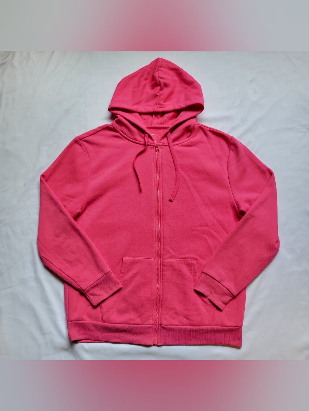 Obsessive Love Basics Full Zip Pink Sweater Size Medium